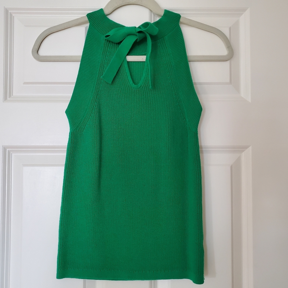 💲OLD🔖AT FACTORY Tie Back Knit Emerald Top - Picture 2 of 5